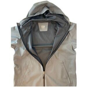 32 Degrees Cool Windbreaker Jacket Unisex Grey Full Zip Hooded Lightweight S